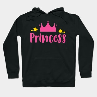 Princess, Little Princess, Crown, Stars Hoodie